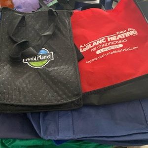 9 recycling bags from assorted places!